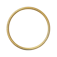 A golden circle, representing completeness and unity. The ring is simple yet elegant, with a smooth, polished surface. It sits against a light background.