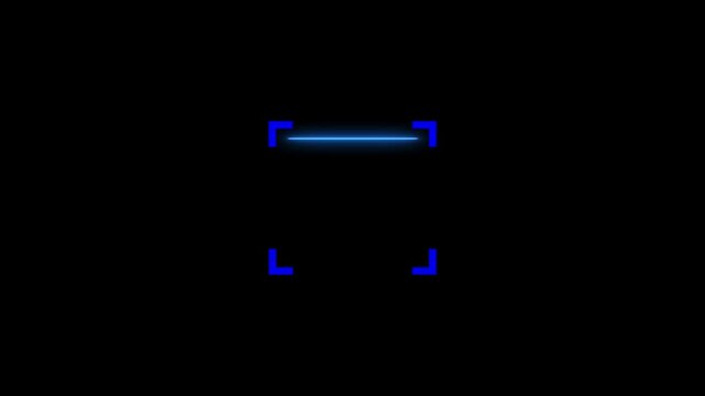 Digital barcode scanner. Scanner icon animation, QR code scanning icon animation.