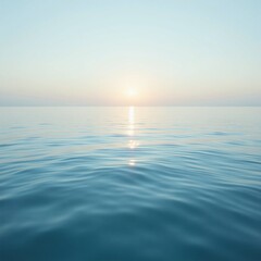 Obraz premium Calm sea reflecting a watershed moment of peace and clarity