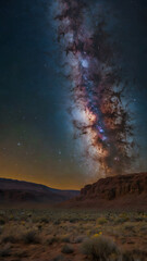 Fototapeta premiumAmid a cosmic or dreamlike backdrop