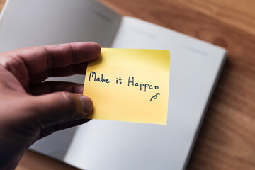 Motivational sticky notes inspirational messages for a positive home office environment