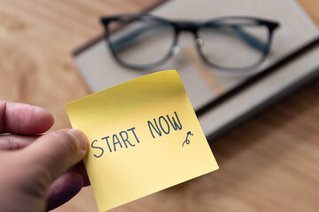 Motivational action to start your journey home office image cozy environment close-up empowerment