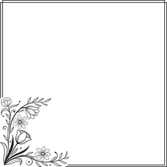 abstract floral frame
