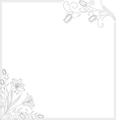 Obraz premium frame with flowers