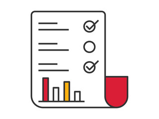 Survey icon. Marketing icon and symbol. Colored outline Icon. Simple flat vector icon.