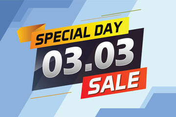 special day 03 03 word concept vector illustration with megaphone and 3d style, landing page, template, ui, web, mobile app, poster, banner, flyer, background, gift card, coupon, label, wallpaper 