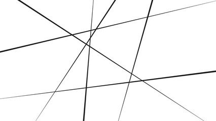 Random geometric line pattern on a transparent background. Abstract black random chaotic liens with many squares and triangles shape background. 