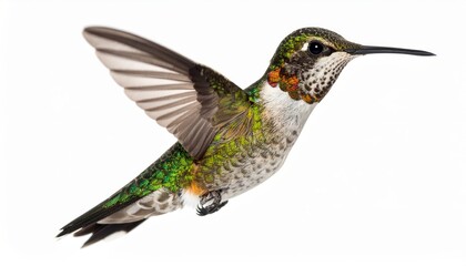Fototapeta premium Hummingbird in flight, a captivating display of nature's aerial acrobat hummingbird