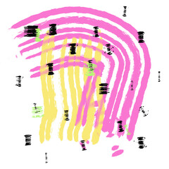 シンプルでおしゃれな抽象画風アイコンイラスト