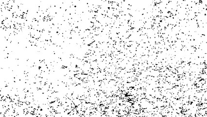 Distressed black texture. Dark grainy texture on white background. Rusted white effect. Grunge design elements. Vector illustration.