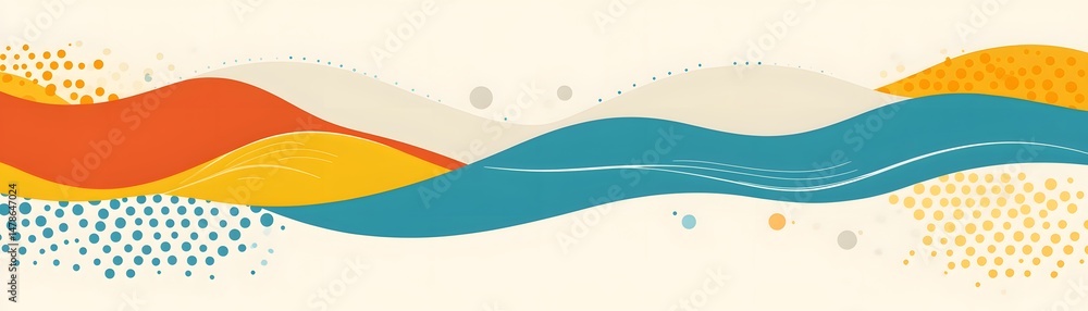 Poster abstract design with flowing colors and textures