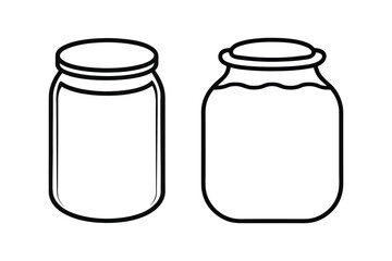 Honey Jar Line Art Vector – Minimalist Black and White Illustration