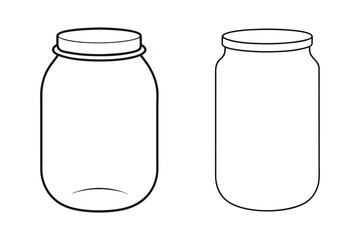 Honey Jar Line Art Vector – Minimalist Black and White Illustration