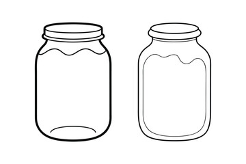 Honey Jar Line Art Vector – Minimalist Black and White Illustration