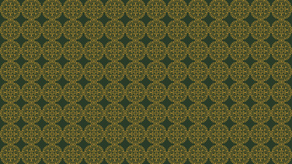 seamless pattern of line art diamond. Gold color diamond and green, for background, packaging, digital and print purpose