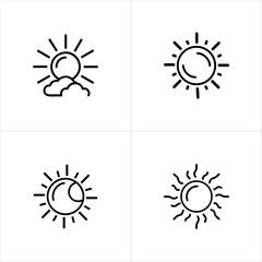 Sun Icon Heat Mode icon set
