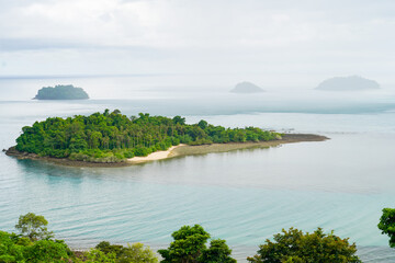the atmosphere of the island in thailand with dramatic tone