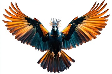 Obraz premium The Garuda bird is spreading its wings wide Isolated