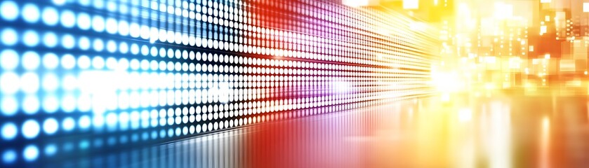 Dynamic display of vibrant hues and lights.