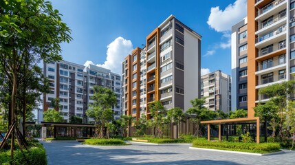 Fototapeta premium towering apartment buildings