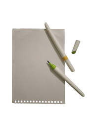 Ready to Write: Blank Paper and Markers