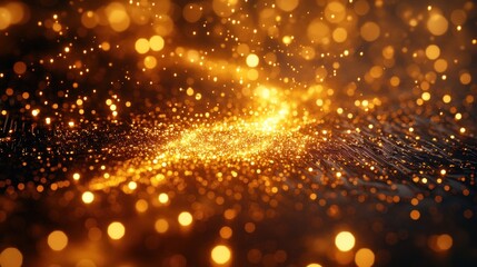 Golden Glitter Abstract Background: A Luxurious Sparkle