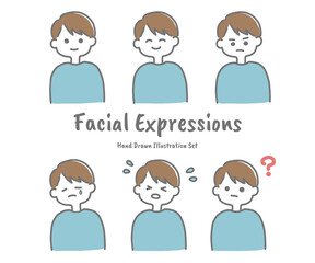 男性の表情セット