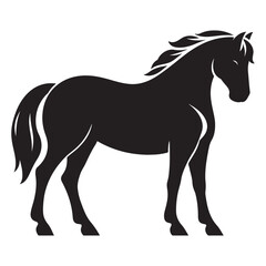 Obraz premium A silhouette of horse