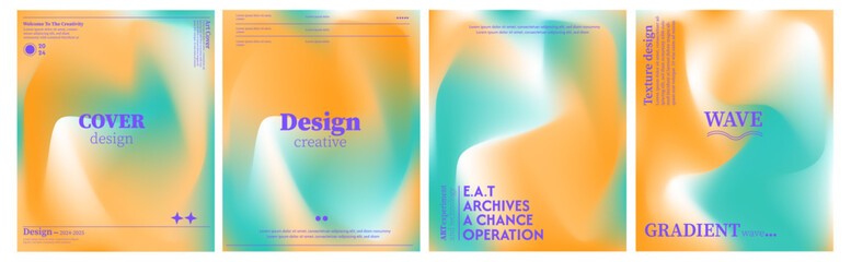 set of colorful banners