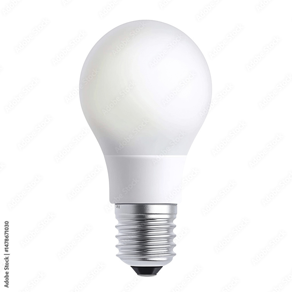 Poster white led light bulb with standard screw base, ideal for home lighting. this energy efficient bulb p