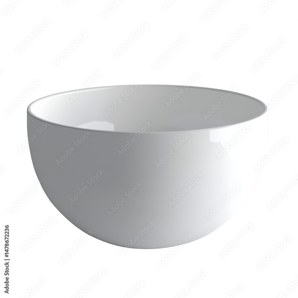 Poster simple, elegant white bowl with smooth surface, perfect for serving food or as decorative piece. its