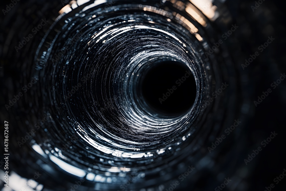 Poster abstract dark hole perspective with artistic layers and a unique textured appearance