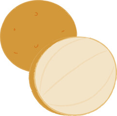 Duku Fruit in a Hand-Drawn Style