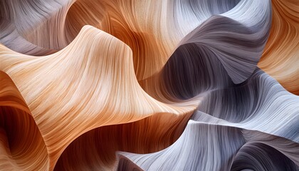 Obraz premium Abstract depiction of flowing, organic forms in warm earth and cool tones.
