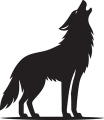 Howling Wolf Silhouette