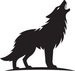 Howling Wolf Silhouette
