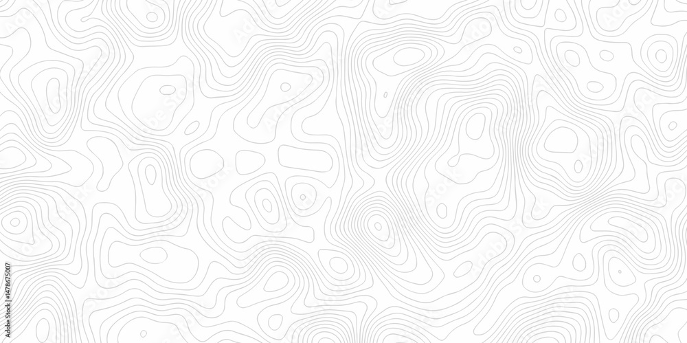 Poster minimal lines topographic contour lines grid map seamless pattern. geographic mountain relief. abstr