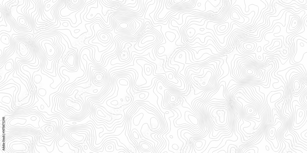Poster minimal lines topographic contour lines grid map seamless pattern. geographic mountain relief. abstr