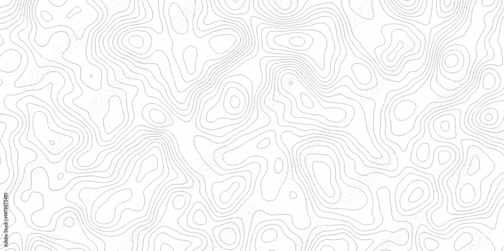 Poster minimal lines topographic contour lines grid map seamless pattern. geographic mountain relief. abstr
