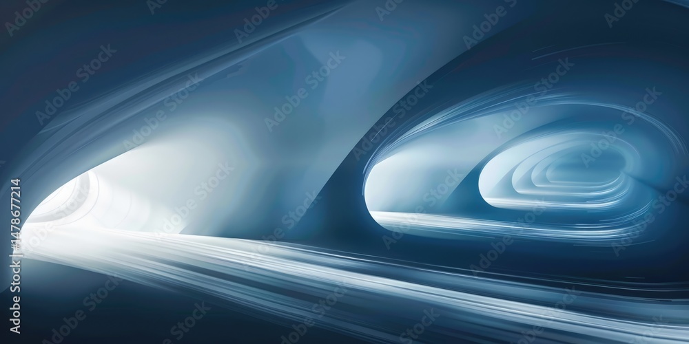 Poster abstract blue color wave flowing express the energetic ripple. seamless texture of vividness curve s
