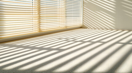 Obraz premium Office shadows dance workspace photography neutral carpet ground level light play