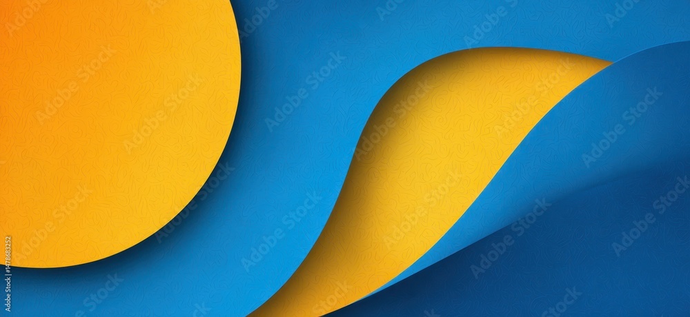 Poster abstract design with overlapping colors