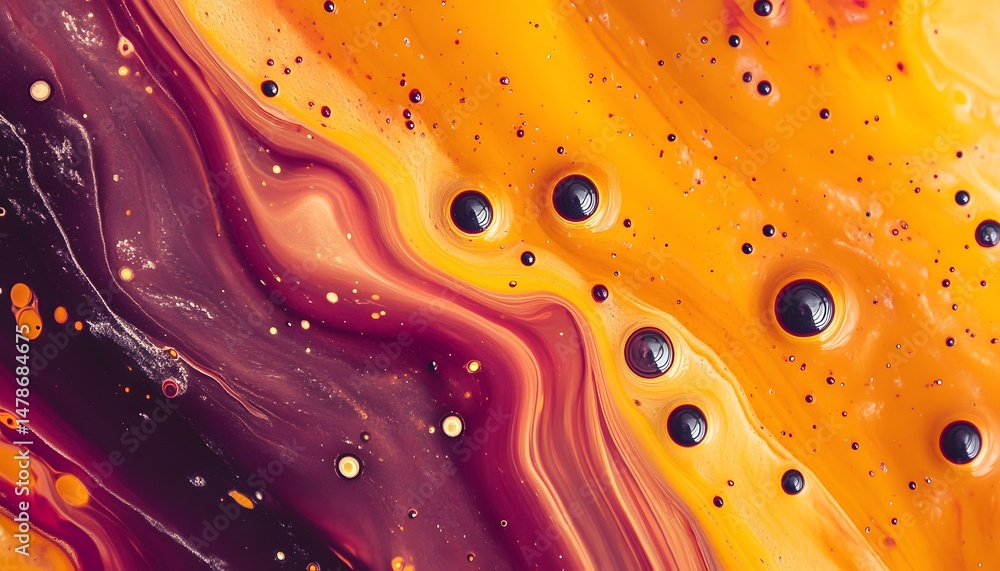 Poster abstract design with flowing colors and textured shapes.