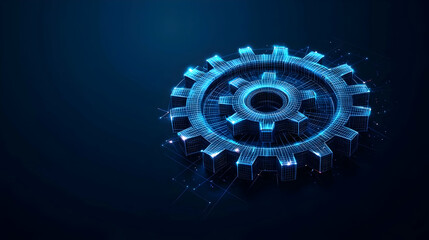 Abstract Gear Technology Illustration
