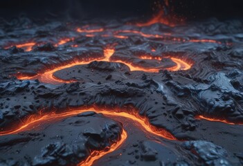 Abstract blue lava stone background, resembling a vibrant swirling sea , cosmos, stone