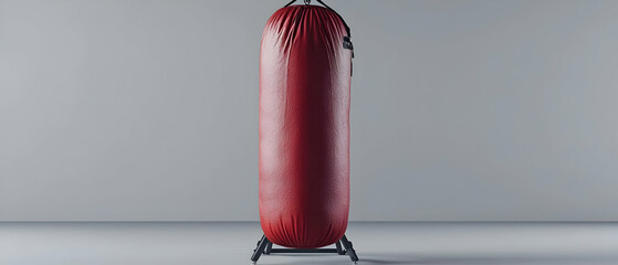 Red Cylindrical Object On Stand