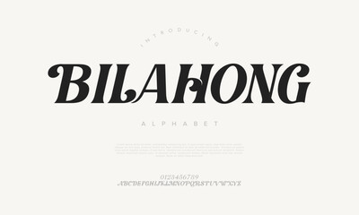 Bold serif font with retro elegance, ideal for vintage logos, packaging, and editorial headlines