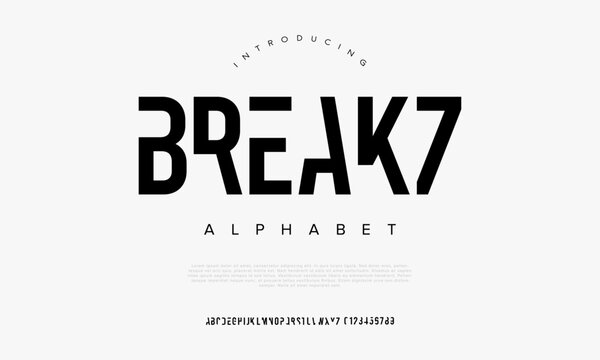 Modern digital font with futuristic edges and unique numeric shapes, perfect for sci-fi and tech design