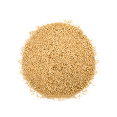 flat lay pile of amaranth seed grain whole isolated on white background cutout