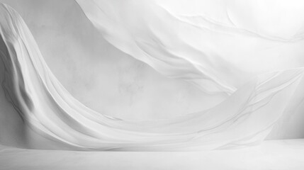 Obraz premium White Fabric Drape Studio Shot